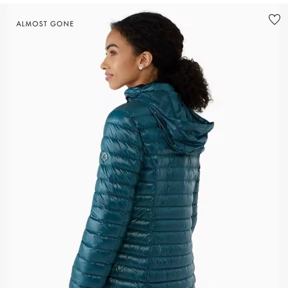 kate spade Blue Teal Quilted Puffer Jacket